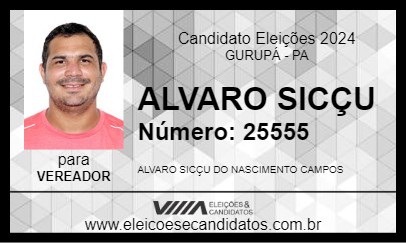 Candidato ALVARO SICÇU 2024 - GURUPÁ - Eleições