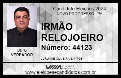 Candidato IRMÃO RELOJOEIRO 2024 - NOVO PROGRESSO - Eleições