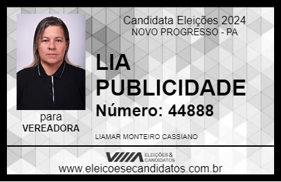 Candidato LIA PUBLICIDADE 2024 - NOVO PROGRESSO - Eleições