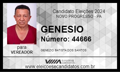 Candidato GENESIO 2024 - NOVO PROGRESSO - Eleições