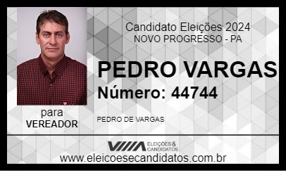 Candidato PEDRO  VARGAS 2024 - NOVO PROGRESSO - Eleições