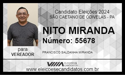 Candidato NITO MIRANDA 2024 - SÃO CAETANO DE ODIVELAS - Eleições