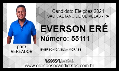 Candidato EVERSON ERÉ 2024 - SÃO CAETANO DE ODIVELAS - Eleições