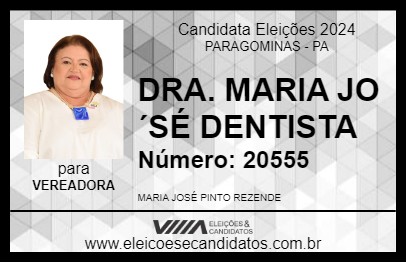 Candidato DRA. MARIA JOSÉ DENTISTA 2024 - PARAGOMINAS - Eleições