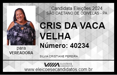 Candidato CRIS DA VACA VELHA 2024 - SÃO CAETANO DE ODIVELAS - Eleições