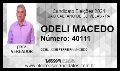 Candidato ODELI MACEDO 2024 - SÃO CAETANO DE ODIVELAS - Eleições