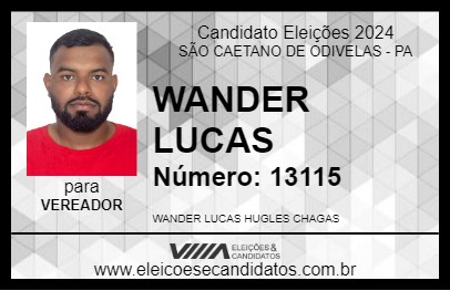 Candidato WANDER LUCAS 2024 - SÃO CAETANO DE ODIVELAS - Eleições