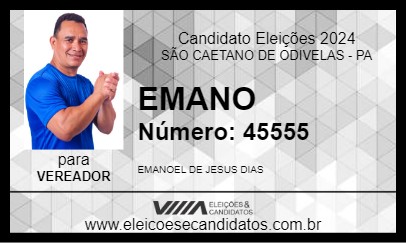 Candidato EMANO 2024 - SÃO CAETANO DE ODIVELAS - Eleições