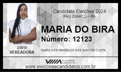 Candidato MARIA DO BIRA 2024 - PAU D\ARCO - Eleições