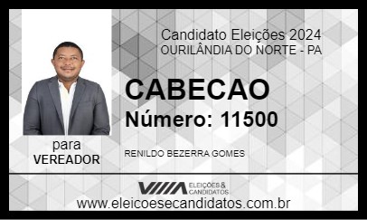 Candidato CABECAO 2024 - OURILÂNDIA DO NORTE - Eleições