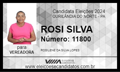 Candidato ROSI SILVA 2024 - OURILÂNDIA DO NORTE - Eleições