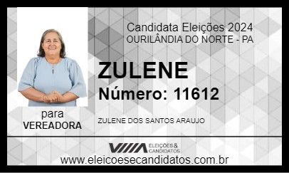 Candidato ZULENE 2024 - OURILÂNDIA DO NORTE - Eleições