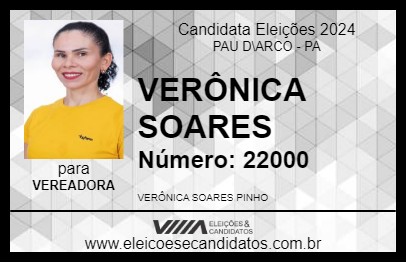 Candidato VERÔNICA SOARES 2024 - PAU D\ARCO - Eleições