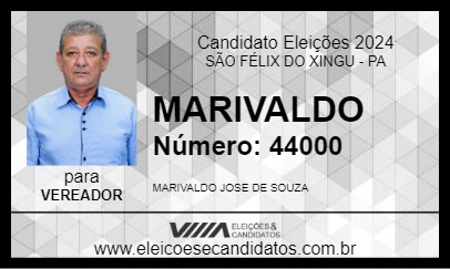 Candidato MARIVALDO 2024 - SÃO FÉLIX DO XINGU - Eleições