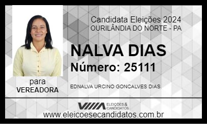 Candidato NALVA DIAS 2024 - OURILÂNDIA DO NORTE - Eleições