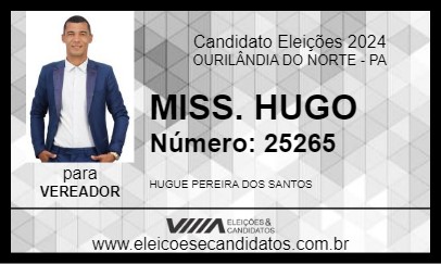 Candidato MISS. HUGO 2024 - OURILÂNDIA DO NORTE - Eleições