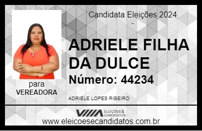 Candidato ADRIELE FILHA DA DULCE  2024 - OURILÂNDIA DO NORTE - Eleições