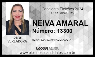 Candidato NEIVA AMARAL 2024 - ORIXIMINÁ - Eleições