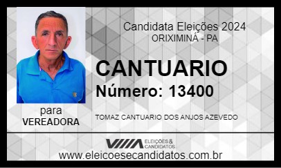 Candidato CANTUARIO 2024 - ORIXIMINÁ - Eleições