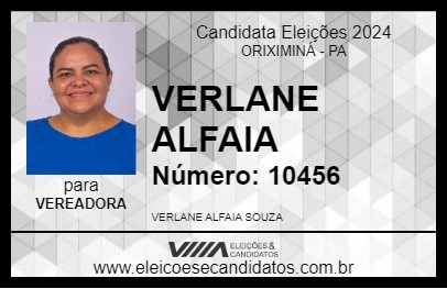 Candidato VERLANE ALFAIA 2024 - ORIXIMINÁ - Eleições