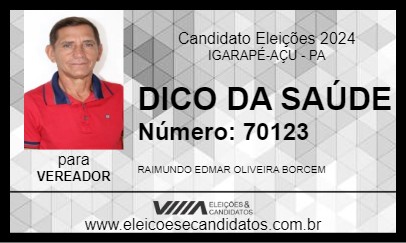 Candidato DICO DA SAÚDE 2024 - IGARAPÉ-AÇU - Eleições