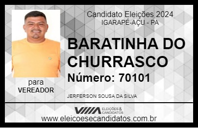 Candidato BARATINHA DO CHURRASCO 2024 - IGARAPÉ-AÇU - Eleições