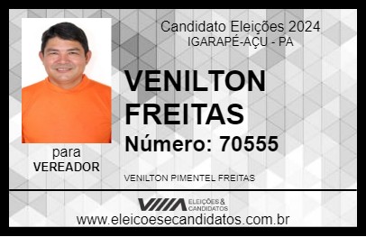 Candidato VENILTON FREITAS 2024 - IGARAPÉ-AÇU - Eleições