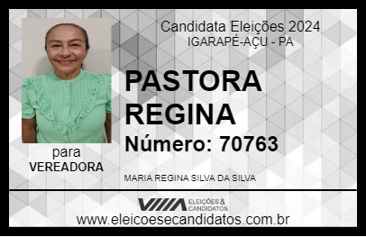 Candidato PASTORA REGINA 2024 - IGARAPÉ-AÇU - Eleições