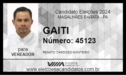 Candidato GAITI 2024 - MAGALHÃES BARATA - Eleições