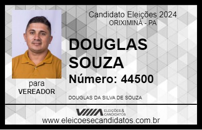 Candidato DOUGLAS SOUZA 2024 - ORIXIMINÁ - Eleições