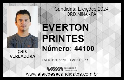 Candidato EVERTON PRINTES 2024 - ORIXIMINÁ - Eleições