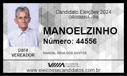 Candidato MANOELZINHO 2024 - ORIXIMINÁ - Eleições