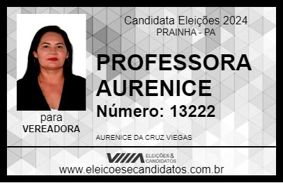 Candidato PROFESSORA AURENICE 2024 - PRAINHA - Eleições