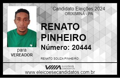 Candidato RENATO PINHEIRO 2024 - ORIXIMINÁ - Eleições