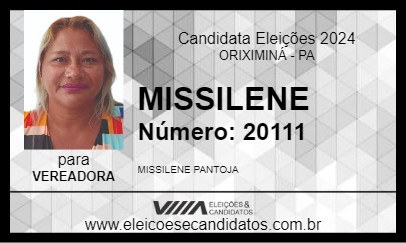 Candidato MISSILENE 2024 - ORIXIMINÁ - Eleições