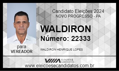 Candidato WALDIRON 2024 - NOVO PROGRESSO - Eleições