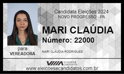 Candidato MARI CLAÚDIA 2024 - NOVO PROGRESSO - Eleições