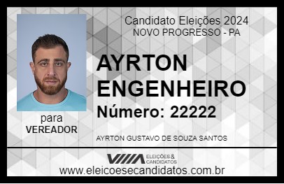 Candidato AYRTON ENGENHEIRO 2024 - NOVO PROGRESSO - Eleições