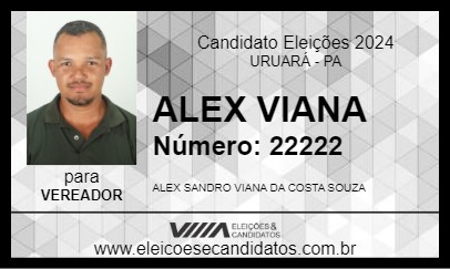 Candidato ALEX VIANA 2024 - URUARÁ - Eleições