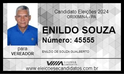 Candidato ENILDO SOUZA 2024 - ORIXIMINÁ - Eleições