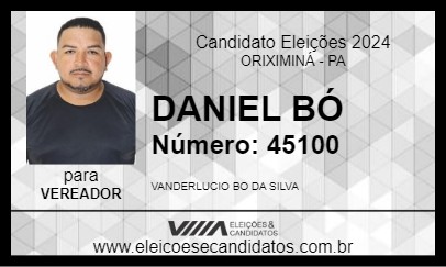 Candidato DANIEL BÓ 2024 - ORIXIMINÁ - Eleições