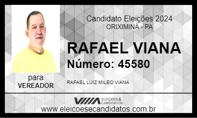 Candidato RAFAEL VIANA 2024 - ORIXIMINÁ - Eleições