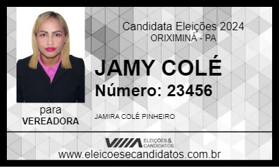 Candidato JAMY COLÉ 2024 - ORIXIMINÁ - Eleições