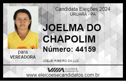 Candidato JOELMA DO CHAPOLIM 2024 - URUARÁ - Eleições