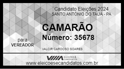 Candidato CAMARÃO 2024 - SANTO ANTÔNIO DO TAUÁ - Eleições