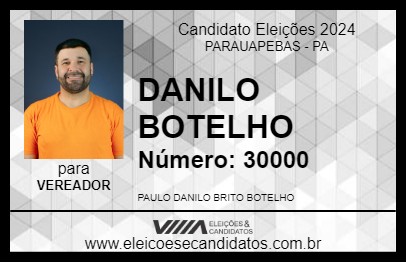 Candidato DANILO BOTELHO 2024 - PARAUAPEBAS - Eleições