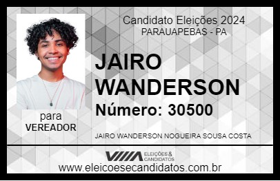 Candidato JAIRO WANDERSON 2024 - PARAUAPEBAS - Eleições