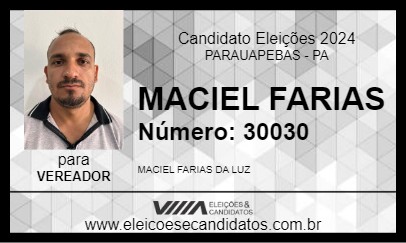 Candidato MACIEL FARIAS 2024 - PARAUAPEBAS - Eleições