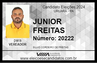 Candidato JUNIOR FREITAS 2024 - URUARÁ - Eleições