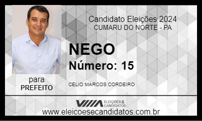 Candidato NEGO 2024 - CUMARU DO NORTE - Eleições